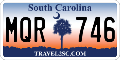 SC license plate MQR746