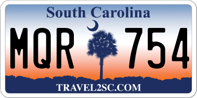 SC license plate MQR754
