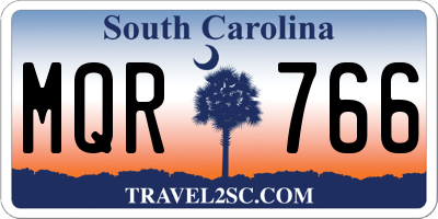 SC license plate MQR766