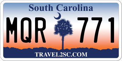 SC license plate MQR771