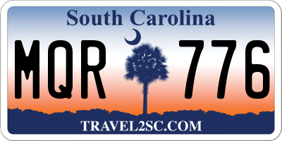 SC license plate MQR776