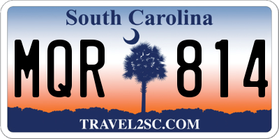 SC license plate MQR814