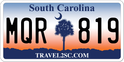 SC license plate MQR819