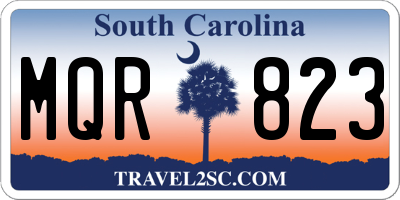 SC license plate MQR823