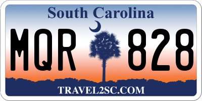 SC license plate MQR828
