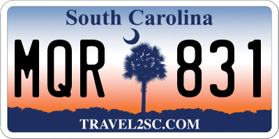 SC license plate MQR831