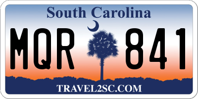 SC license plate MQR841