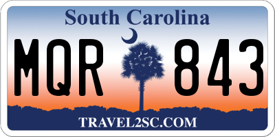 SC license plate MQR843