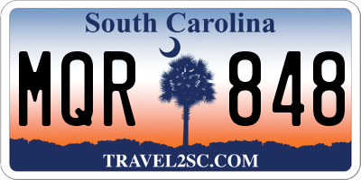 SC license plate MQR848
