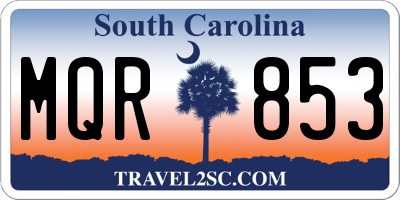 SC license plate MQR853