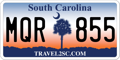SC license plate MQR855