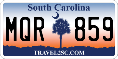 SC license plate MQR859