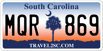 SC license plate MQR869