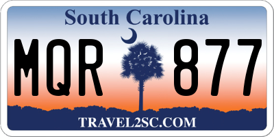 SC license plate MQR877