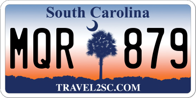 SC license plate MQR879