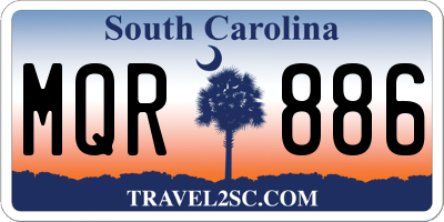 SC license plate MQR886