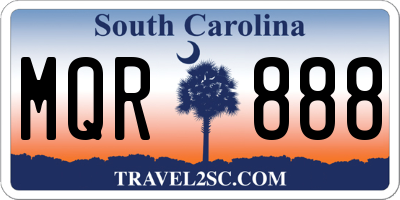 SC license plate MQR888