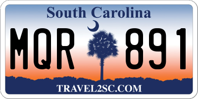 SC license plate MQR891