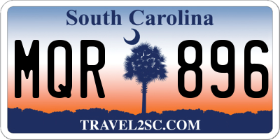 SC license plate MQR896