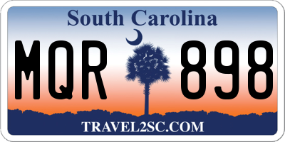 SC license plate MQR898