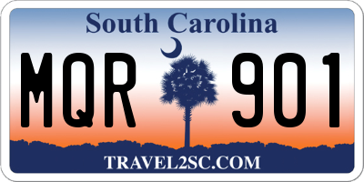 SC license plate MQR901