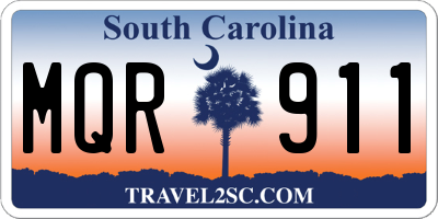 SC license plate MQR911