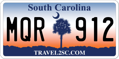 SC license plate MQR912