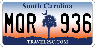 SC license plate MQR936