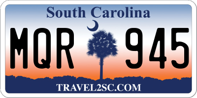 SC license plate MQR945
