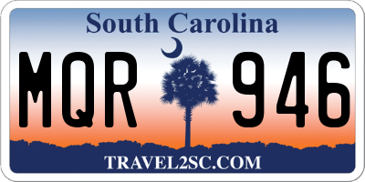SC license plate MQR946
