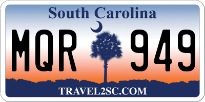 SC license plate MQR949