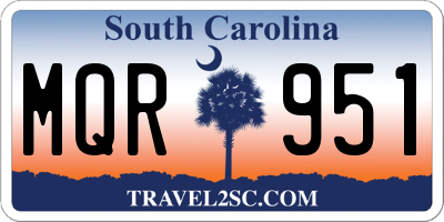 SC license plate MQR951