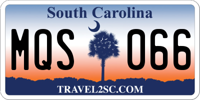 SC license plate MQS066