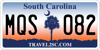 SC license plate MQS082