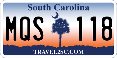 SC license plate MQS118