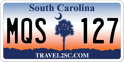SC license plate MQS127