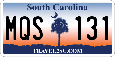 SC license plate MQS131