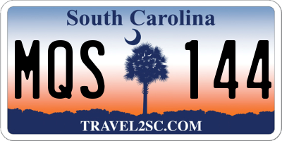 SC license plate MQS144