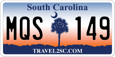 SC license plate MQS149