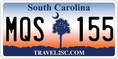 SC license plate MQS155