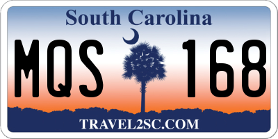 SC license plate MQS168