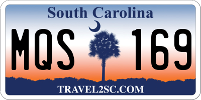 SC license plate MQS169