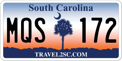 SC license plate MQS172