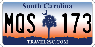 SC license plate MQS173