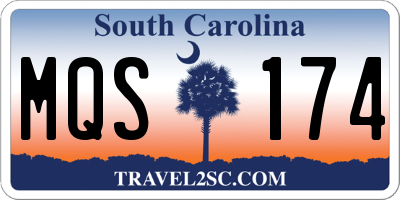 SC license plate MQS174