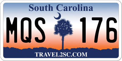 SC license plate MQS176