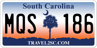 SC license plate MQS186