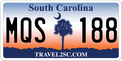 SC license plate MQS188