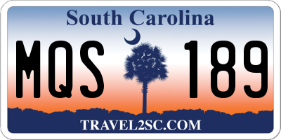 SC license plate MQS189