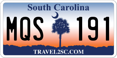 SC license plate MQS191